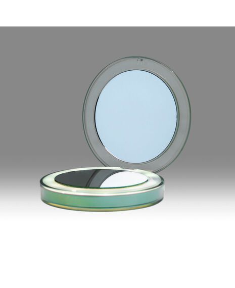 Chic Rechargeable Compact Mirror - Teal Blue